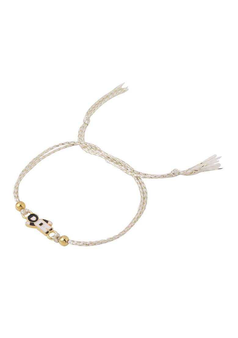 Gold Kids Set Of 2 Thread Rakhis - Indya