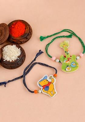 Kids Set Of 2 Cartoonthemed Beaded Rakhi