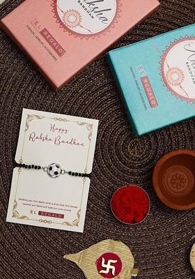 Kids Set Of 2 Stone Studded Rakhi With Greeting Card Gift Set