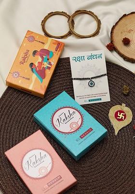Kids Evil Eye Najariya Rakhi With Roli Chawl And Card Gift Set