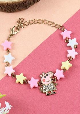Pig Cartoon Bracelet Rakhi With Roli Chawal