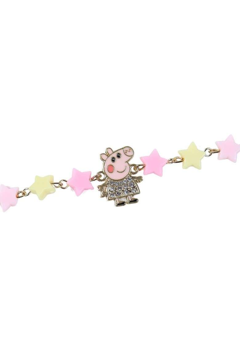 Pig Cartoon Bracelet Rakhi With Roli Chawal - Indya