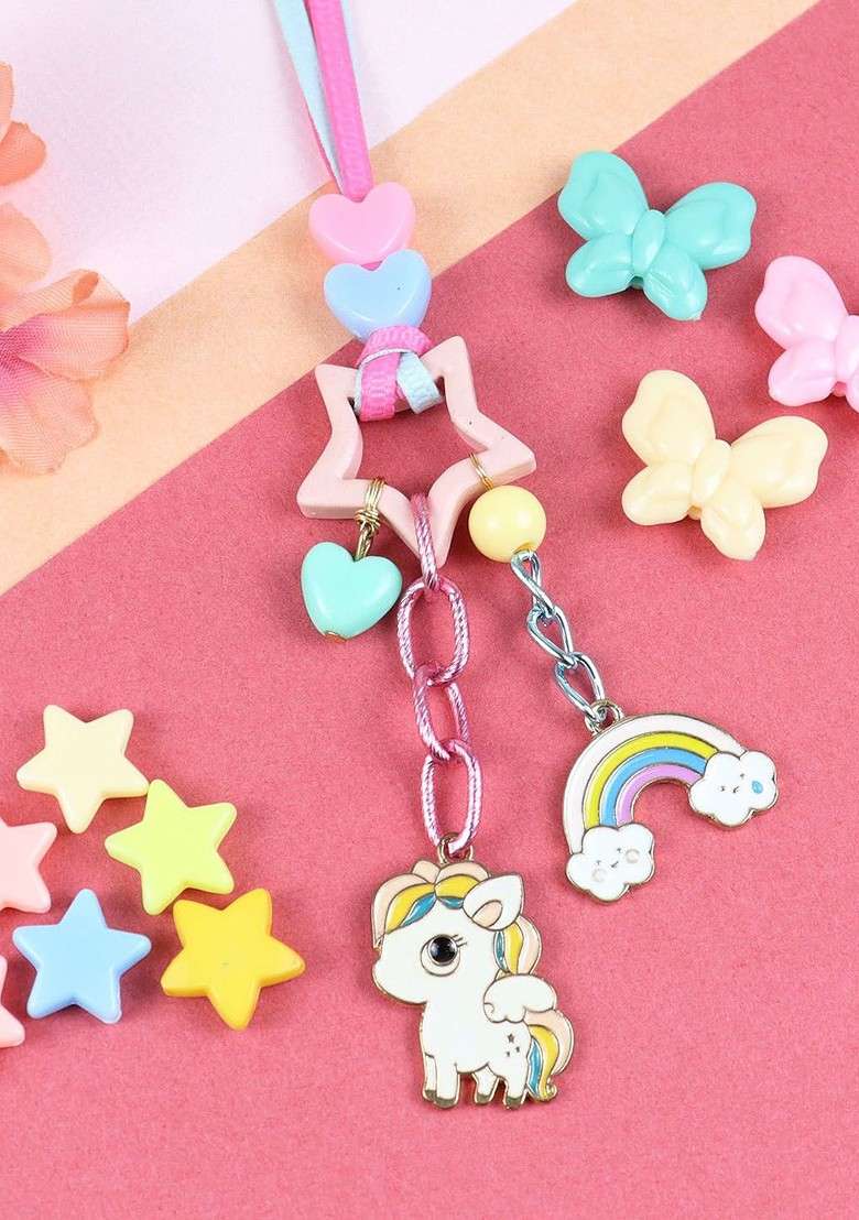 Silver Unicorn Star Rainbow Lumba Thread Rakhi With Roli Chawal - Indya