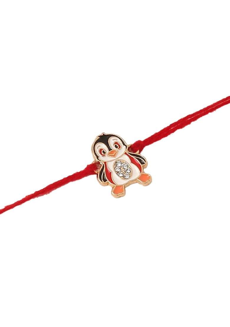 Blue Kids Set Of 2 Cartoon Character Blue And Red Thread Rakhi With Roli Chawal Chandan - Indya