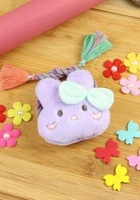 Bunny Plush Kids Wraparound Bracelet Rakhi With Roli Chawal