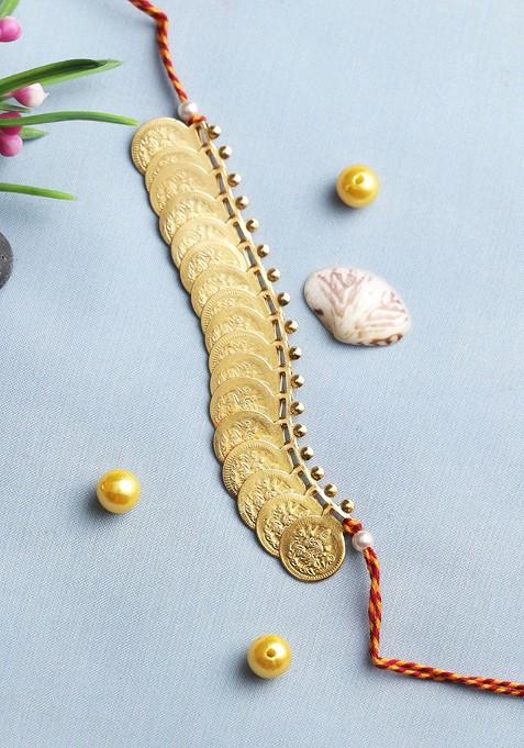 Golden Ancient Coin Rakhi