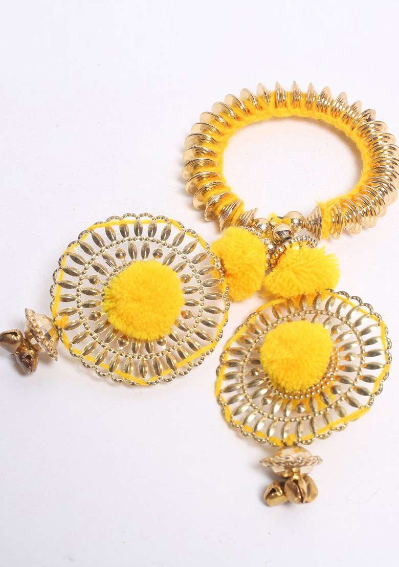 Yellow Bracelet Rakhi - Indya