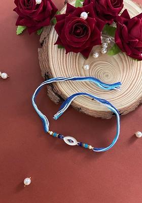 Men Blue Evil Eye Thread Rakhi