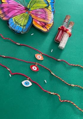 Men Pack Of 3 Red Evil Eye Rakhi