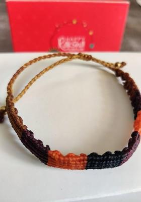 Bracelet Rakhi Combo For Bhaiya With Roli Chawal Shagun And Greeting Card