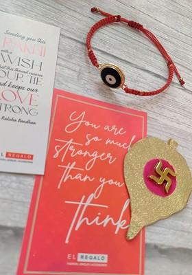 Kids Rakhi Combo For Bhai With Roli Chawal Shagun And Rakhi Greeting Card