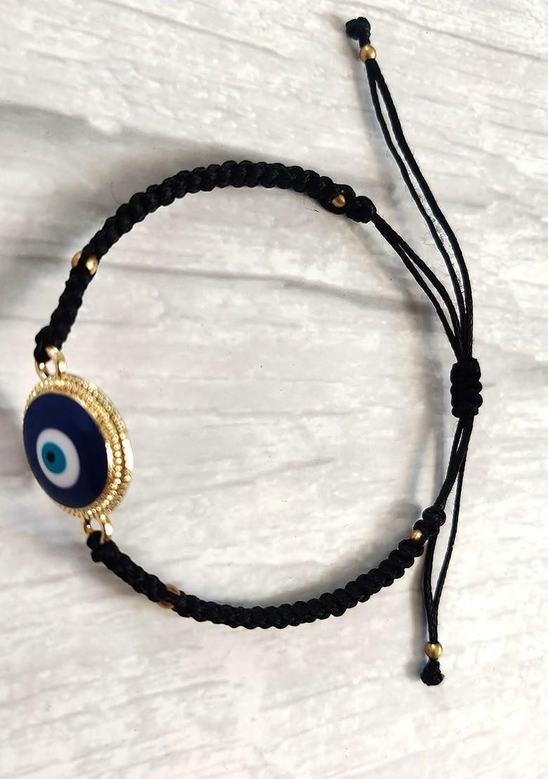 Evil Eye Rakhi Combo For Bhaiya With Roli Chawal Shagun And Greeting Card - Indya