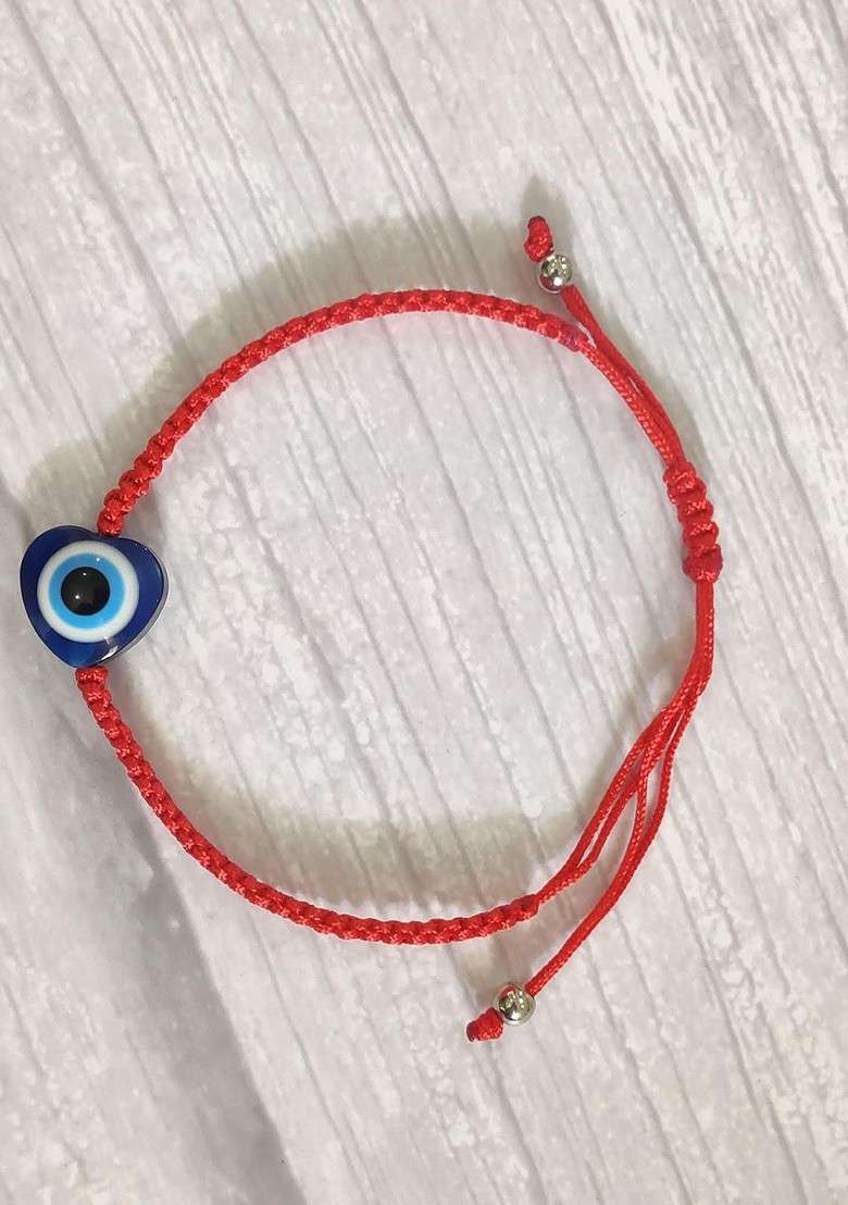 Evil Eye Rakhi Combo For Bhai With Roli Chawal Shagun And Greeting Card - Indya