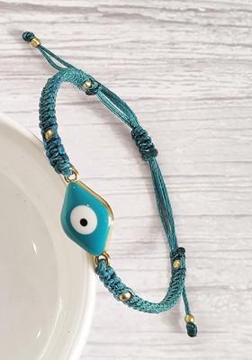 Evil Eye Rakhi Combo For Bhaiya With Roli Chawal Shagun And Greeting Card