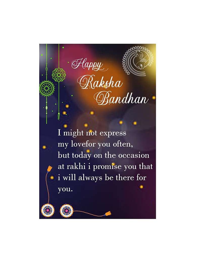 Pack Of 2 Multicoloured Rakhi With Roli Chawal Set - Indya