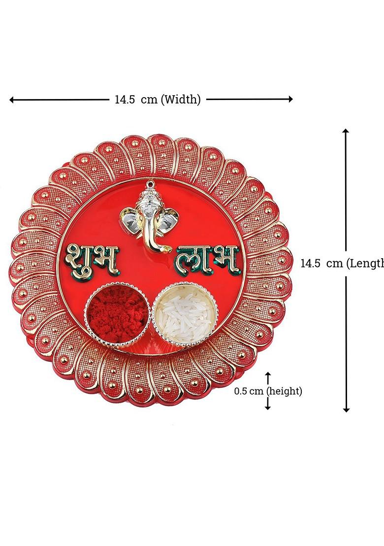 1 Bhaiya Rakhi With Pooja Thali Roli Chawal Greeting Card - Indya