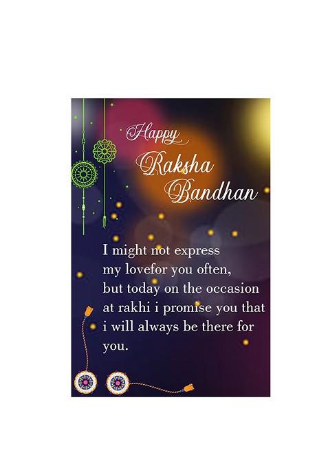 Red 1 Rakhi 1 Bhaiya Rakhi With Pooja Thali Roli Chawal And Greeting Card