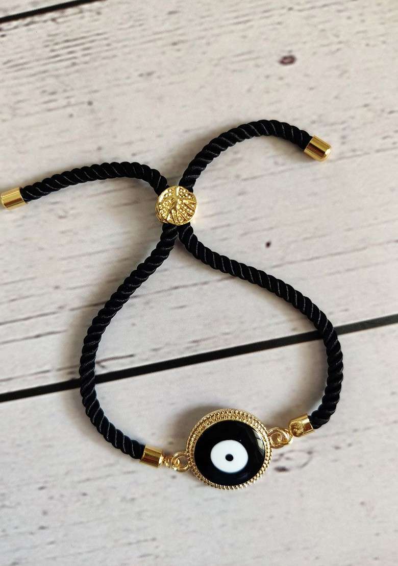 Evil Eye Rakhi Combo For Bhaiya With Roli Chawal Shagun And Greeting Card - Indya