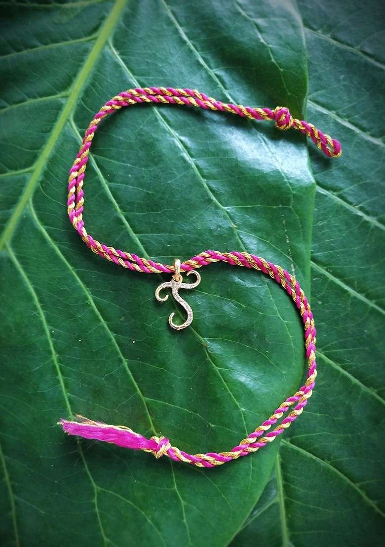 Mens Gold Plated Letter J Name Rakhi Designs - Indya