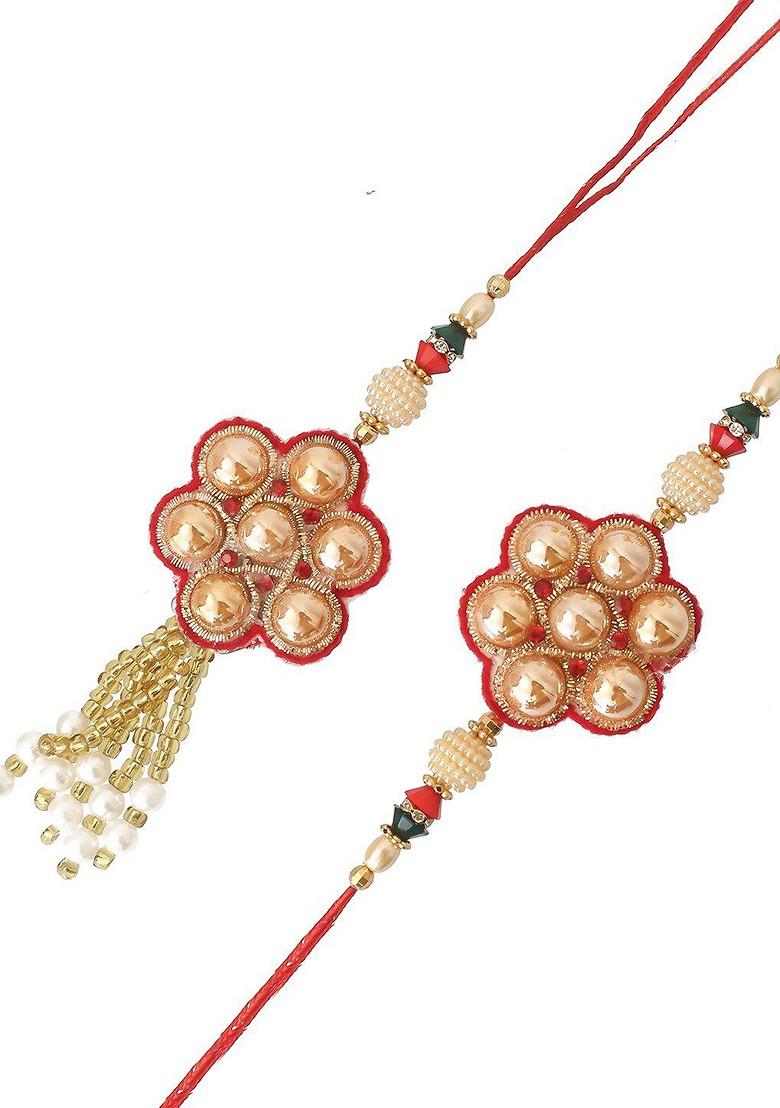 Multicoloured Bhaiya Bhabhi Rakhi Gift Set - Indya