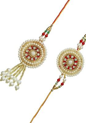 Multicoloured Bhaiya Bhabhi Rakhi Gift Set