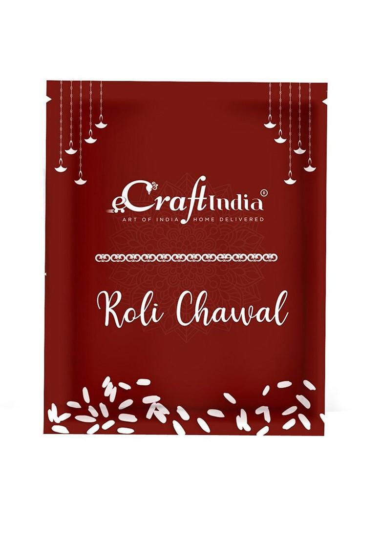 Gold Toned And Pink Rakhi Gift Set - Indya