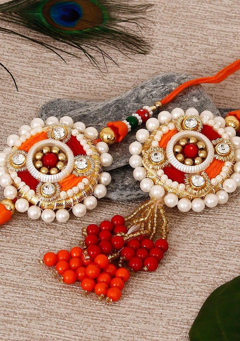 Multicolored Designer Bhaiya Bhabhi Rakhi