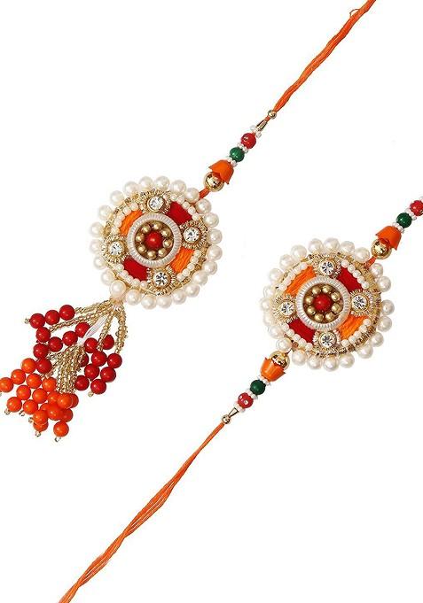 Multicolored Designer Bhaiya Bhabhi Rakhi