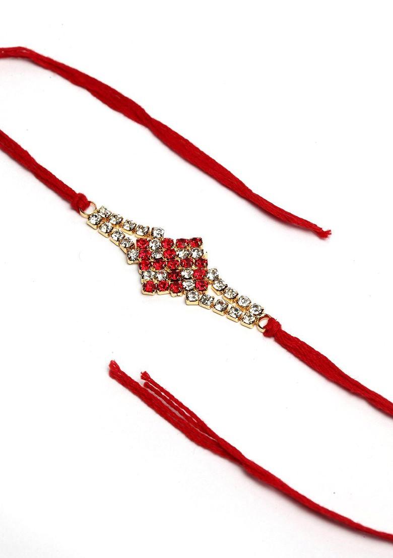 Set Of 2 Traditional Rudraksha And Swastic Rakhis