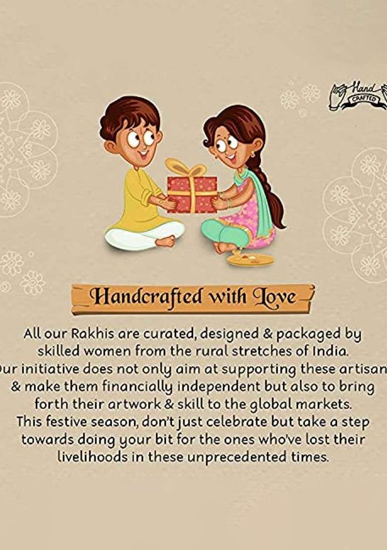 Om Thread Rakhi With Roli Chawal And Rakshabandhan Card - Indya