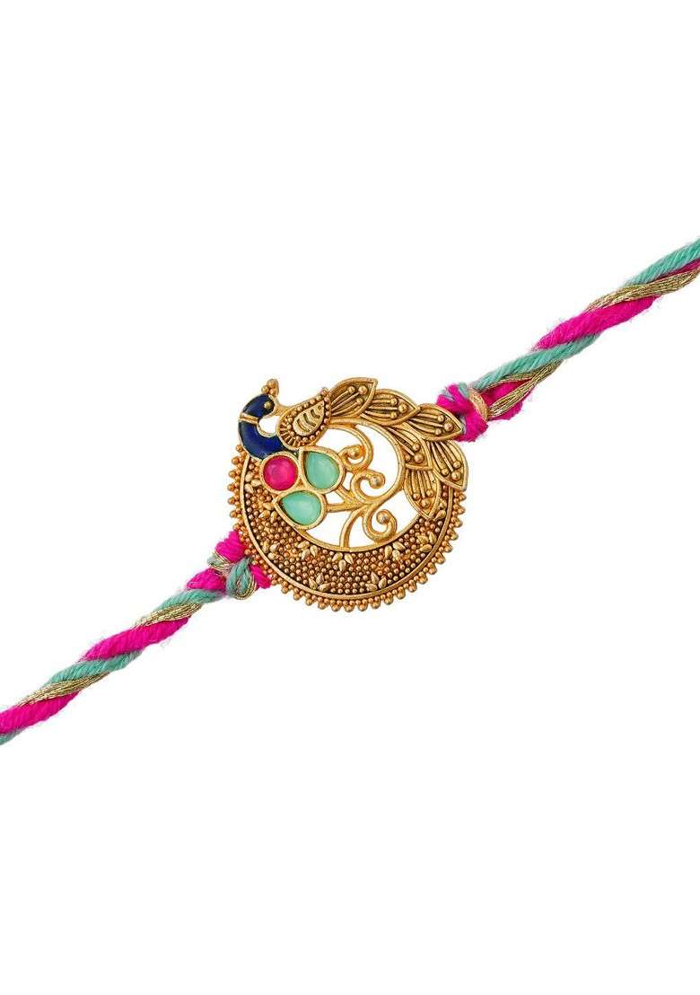 Thread Peacock Rakhi - Indya