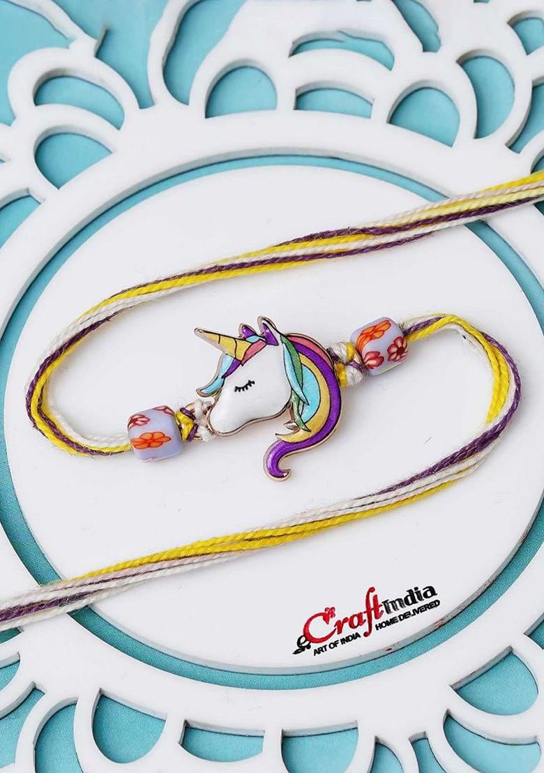 Kids Unicorn Design Thread Rakhi - Indya
