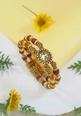 Rudraksha Beaded Bracelet Rakhi