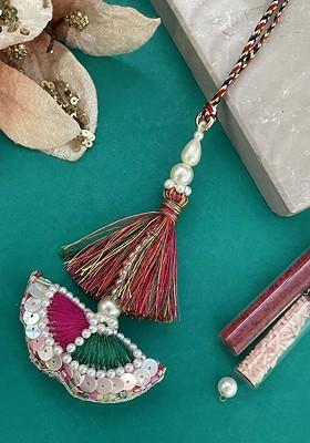 Tassel And Pearls Beads Latkan Lumba Rakhis