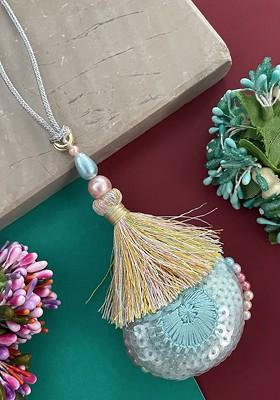 Sequined And Beaded Lumba Thread Rakhis With Roli Chawal