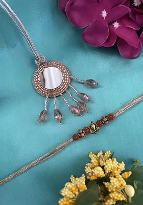 Set Of 2 Ganesha And Tassel Lumba Rakhi