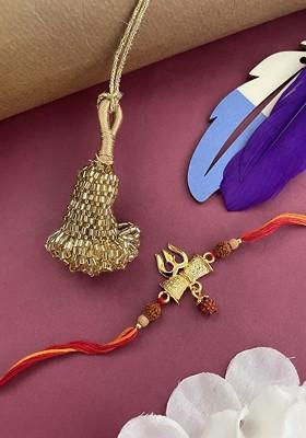 Set Of 2 Trishul And Tassel Lumba Rakhi