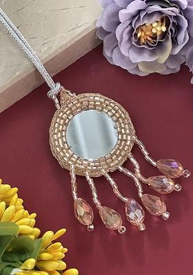 Tassel Mirror And Beaded Latkan Lumba Rakhi
