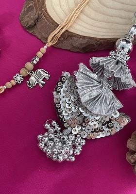 Set Of 2 Tassel Lumba Thread Rakhi