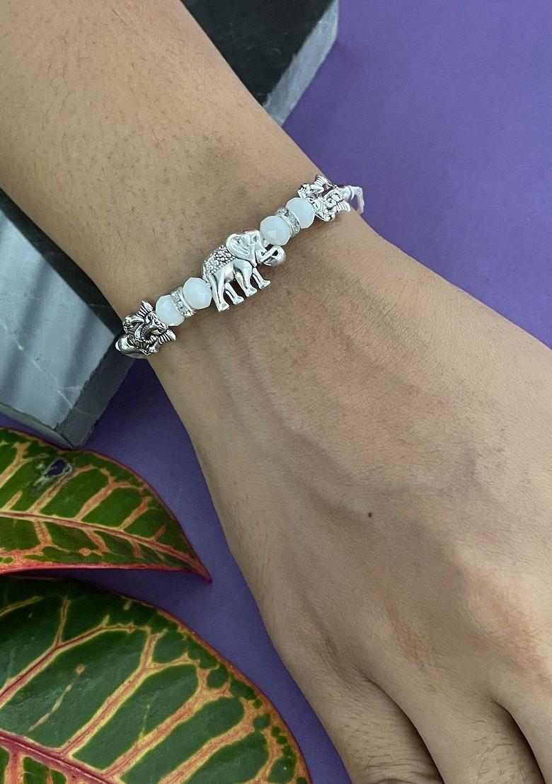 Lord Ganesha Beaded Thread Rakhi - Indya