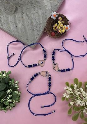 Set Of 3 Evil Eye Thread Rakhi