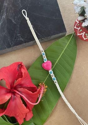 Heart Shape Thread Bracelet Rakhi