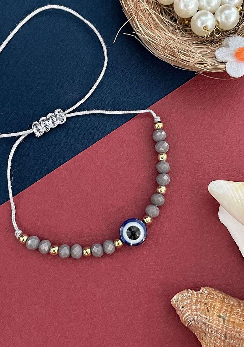Evil Eye Beaded Wraparound Rakhi - Indya