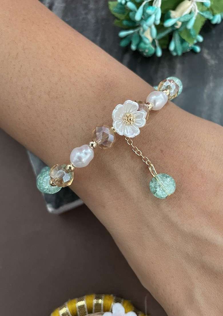 Elasticated Stone And Beaded Rakhi - Indya