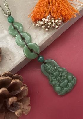 Buddha And Jade Stone Lumba Rakhi