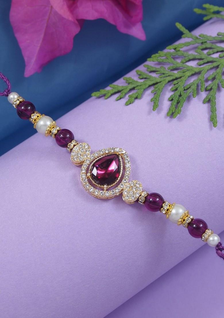 Designer Kundan And Pearl Bhaiya Rakhi