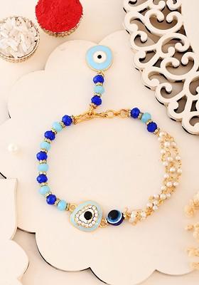 Evil Eye Beaded Wraparound Rakhi