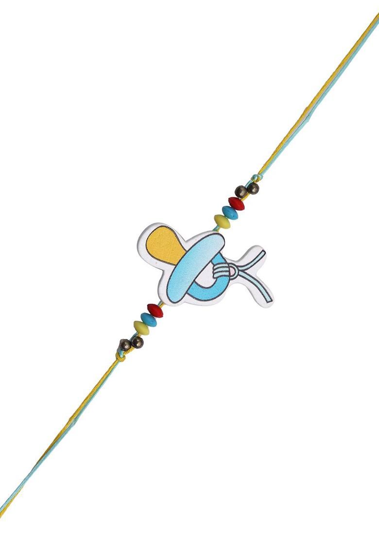 Kids Wonderful Stylish Rakhi With Roli Chawal And Greetings Card