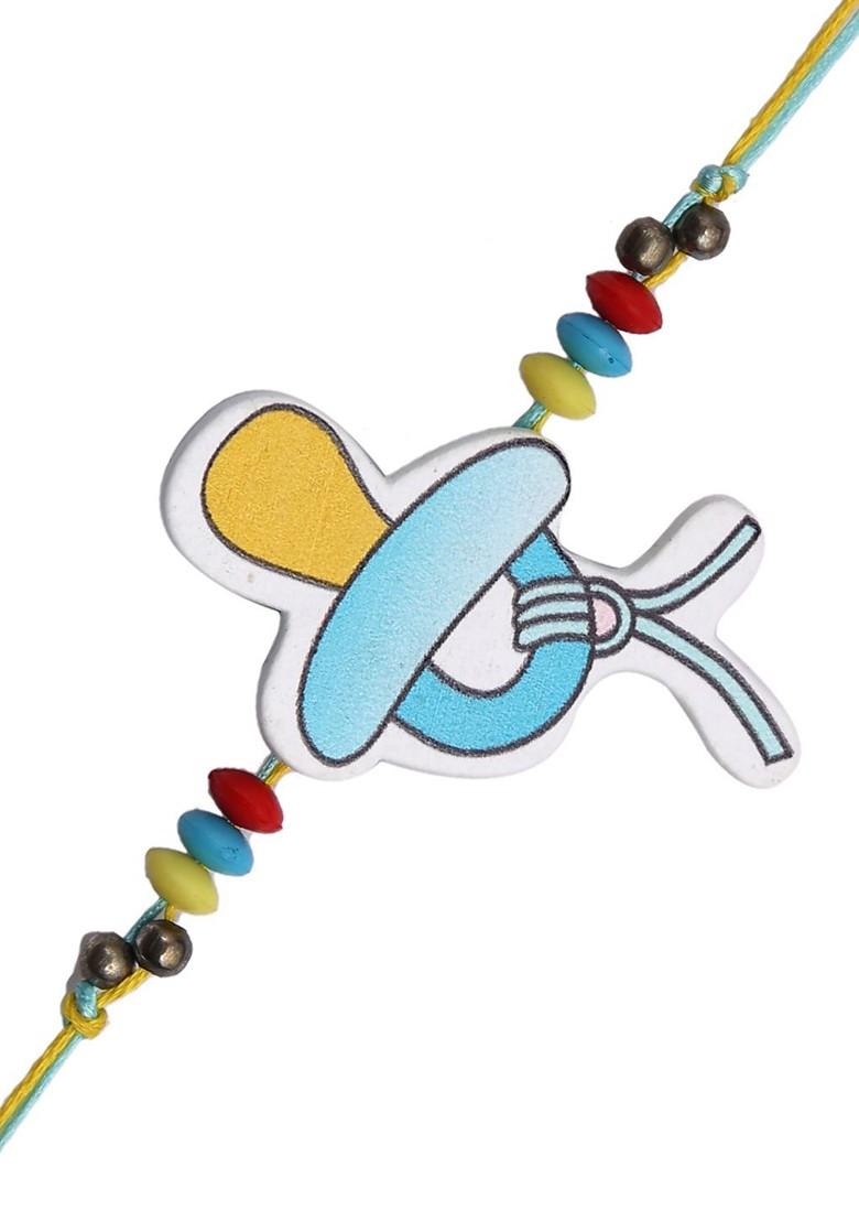 Kids Wonderful Stylish Rakhi With Roli Chawal And Greetings Card
