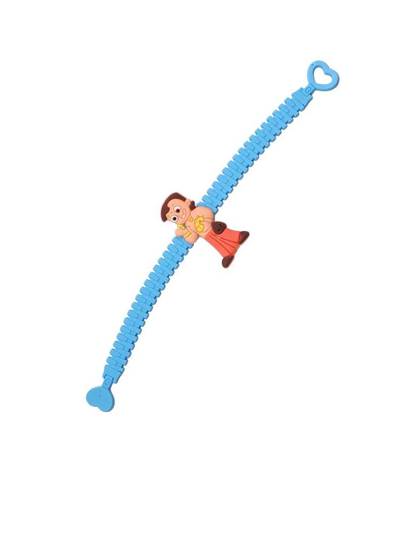 Kids Lovely Chhota Bheem Rakhi With Roli Chawal And Greetings Card - Indya